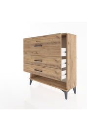 Arges Şifonyer 3 Çekmeceli 88x30x96 Çam-Çam