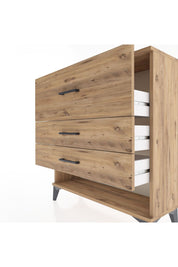 Arges Şifonyer 3 Çekmeceli 88x30x96 Çam-Çam