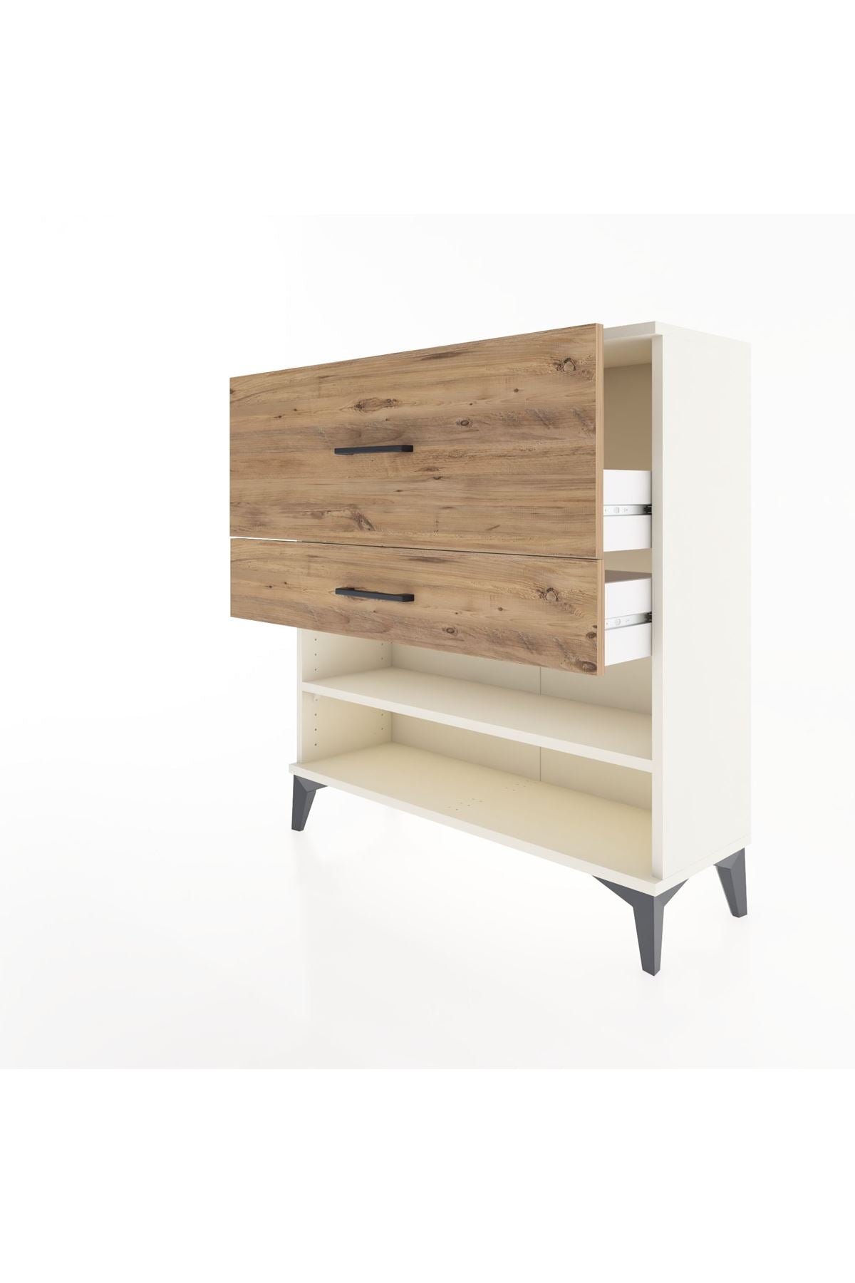 Arges Şifonyer Tek Raflı 2 Çekmeceli 88x30x96 Aytaşı-Çam