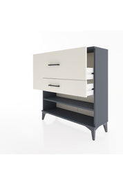 Arges Şifonyer Tek Raflı 2 Çekmeceli 88x30x96 Antrasit-Aytaşı