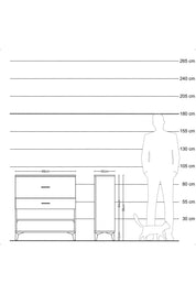 Arges Şifonyer Tek Raflı 2 Çekmeceli 88x30x96 Antrasit-Aytaşı