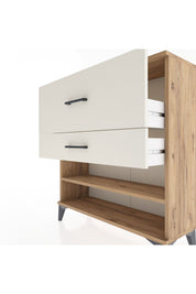 Arges Şifonyer Tek Raflı 2 Çekmeceli 88x30x96 Çam-Aytaşı