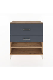 Arges Şifonyer Tek Raflı 2 Çekmeceli 88x30x96 Çam-Antrasit