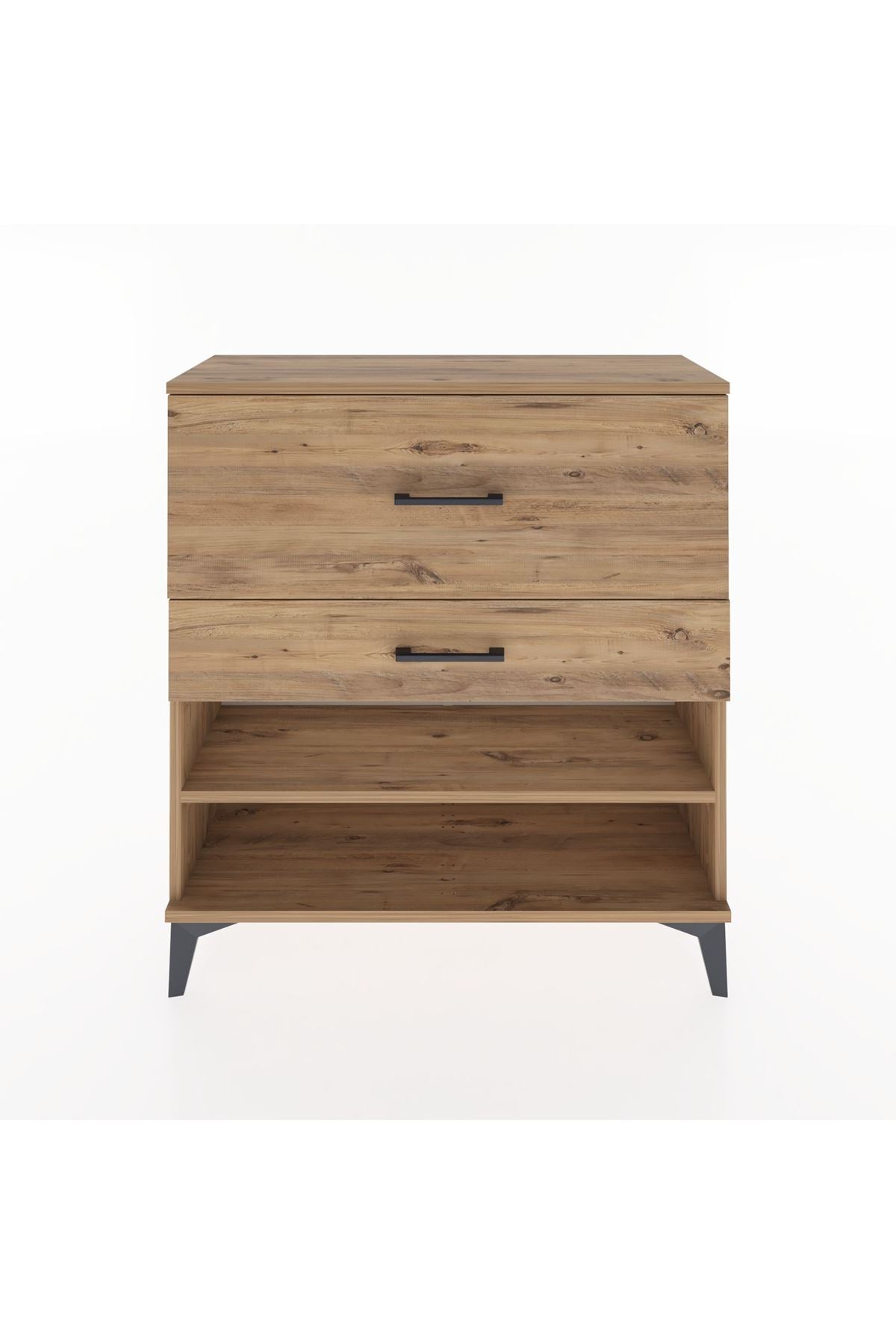 Arges Şifonyer Tek Raflı 2 Çekmeceli 88x30x96 Çam-Çam