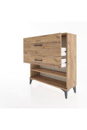 Arges Şifonyer Tek Raflı 2 Çekmeceli 88x30x96 Çam-Çam