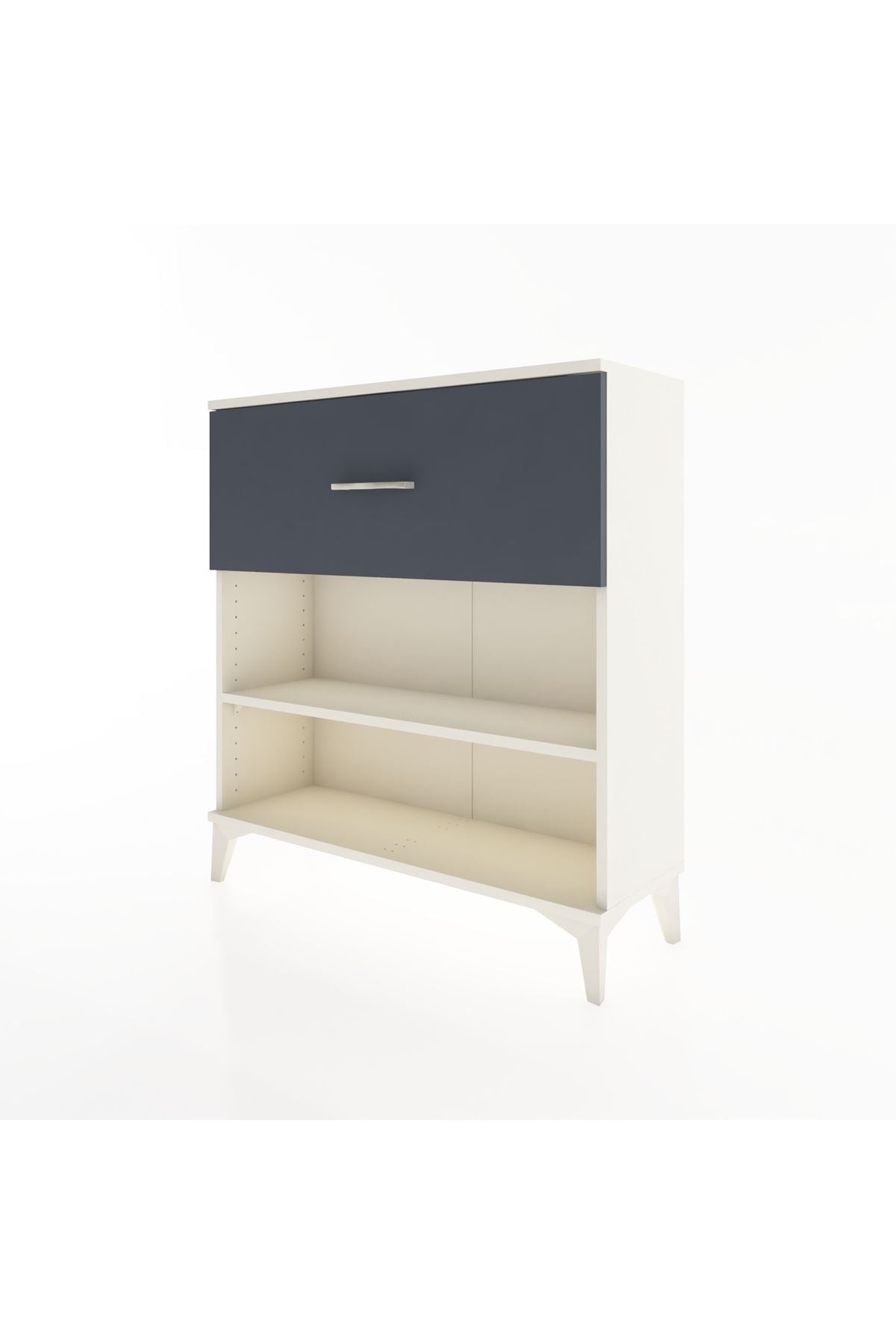 Arges Şifonyer Tek Raflı Tek Çekmeceli 88x30x96 Aytaşı-Antrasit