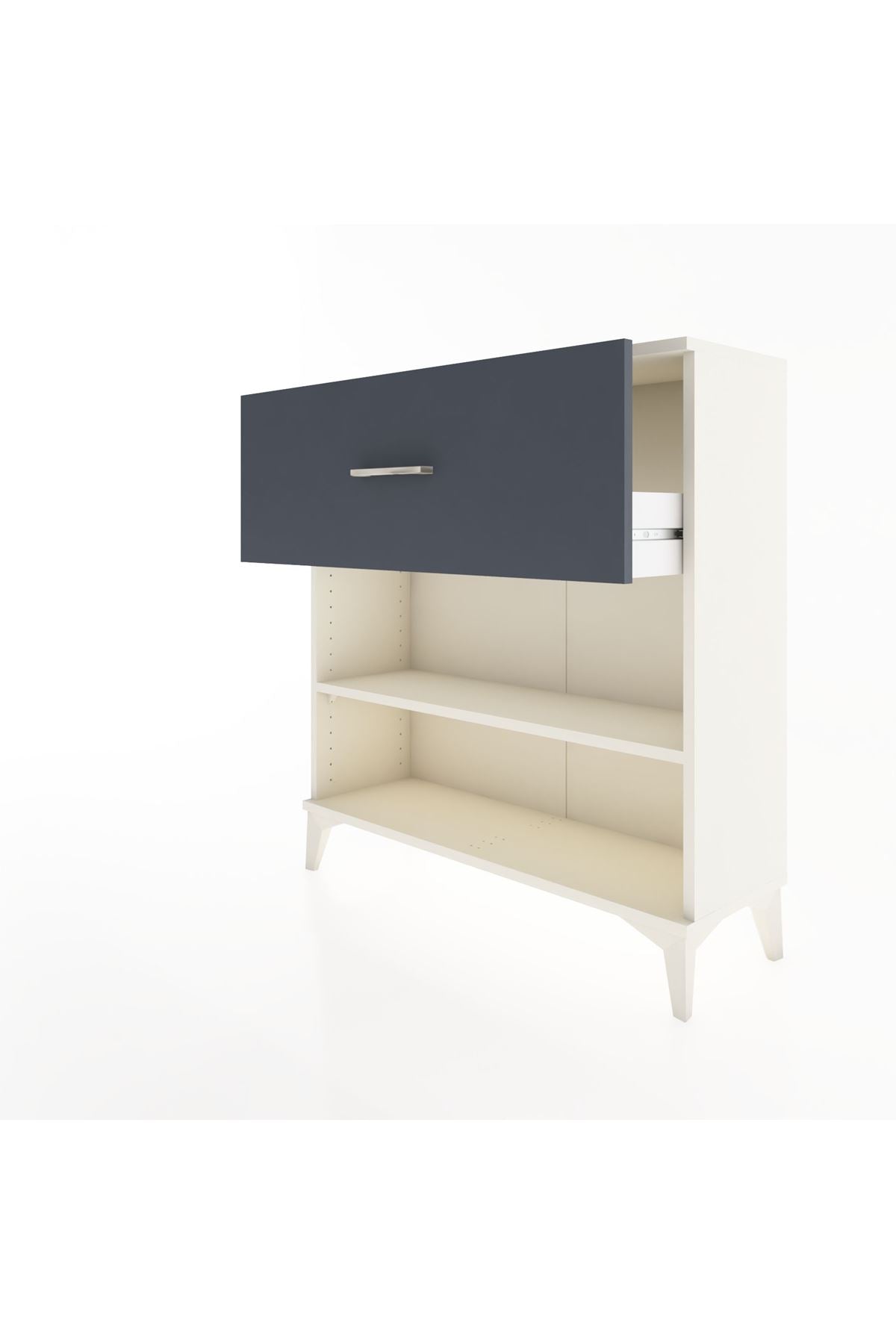 Arges Şifonyer Tek Raflı Tek Çekmeceli 88x30x96 Aytaşı-Antrasit