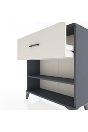 Arges Şifonyer Tek Raflı Tek Çekmeceli 88x30x96 Antrasit-Aytaşı