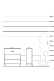 Arges Şifonyer Tek Raflı Tek Çekmeceli 88x30x96 Antrasit-Aytaşı