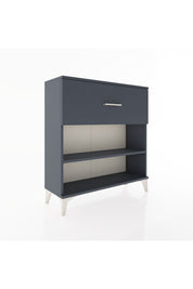 Arges Şifonyer Tek Raflı Tek Çekmeceli 88x30x96 Antrasit-Antrasit