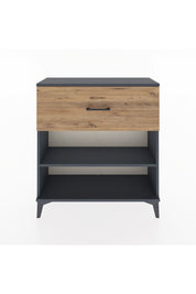 Arges Şifonyer Tek Raflı Tek Çekmeceli 88x30x96 Antrasit-Çam