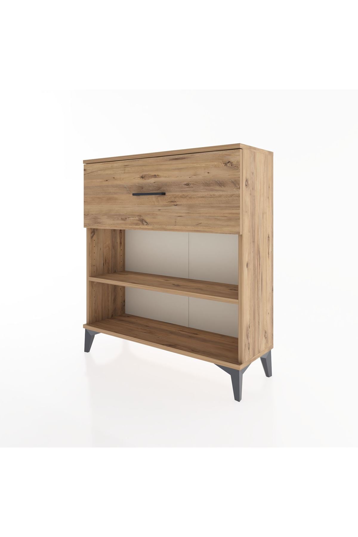 Arges Şifonyer Tek Raflı Tek Çekmeceli 88x30x96 Çam-Çam