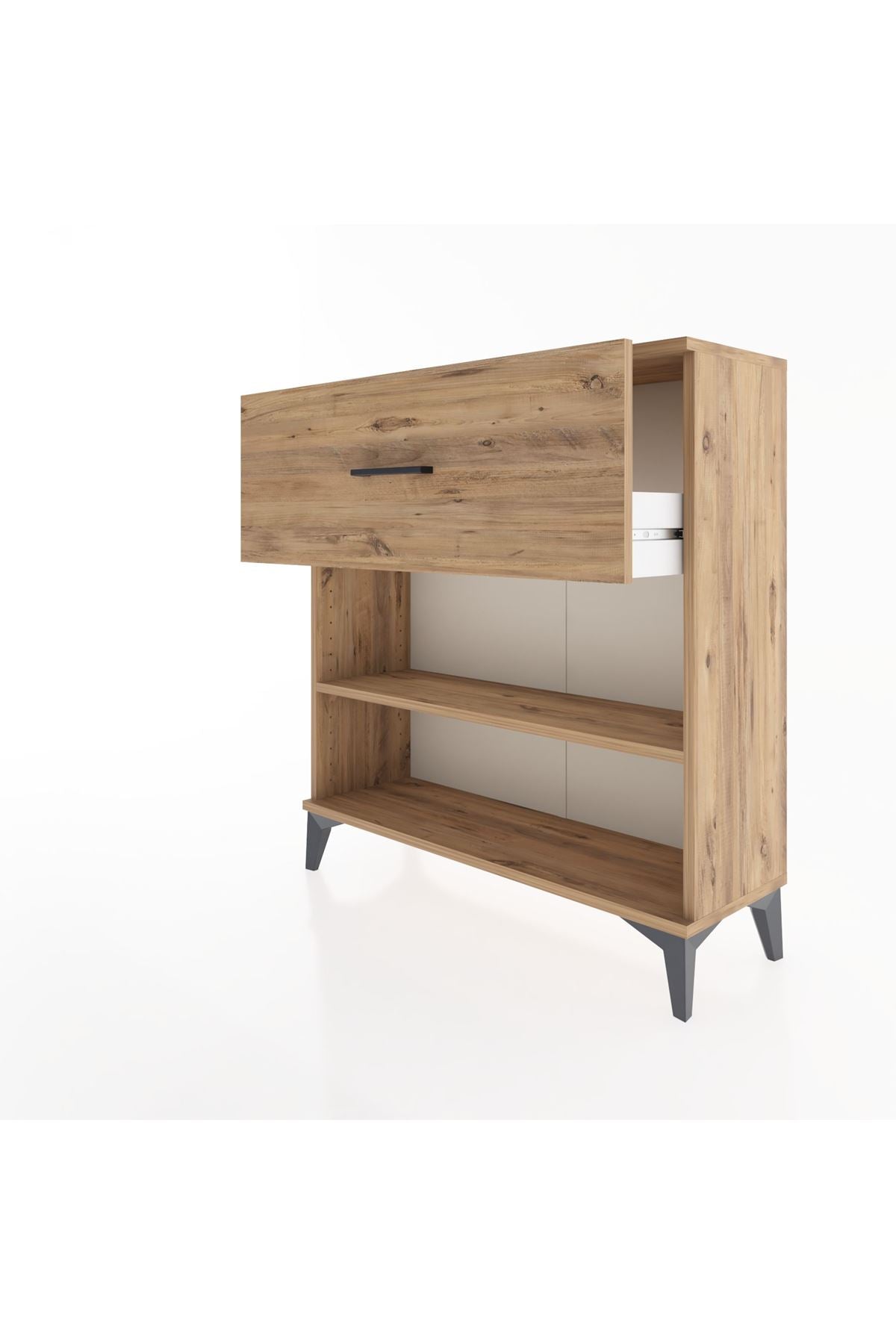 Arges Şifonyer Tek Raflı Tek Çekmeceli 88x30x96 Çam-Çam