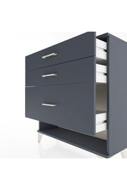 Arges Şifonyer 3 Çekmeceli 88x30x96 Antrasit-Antrasit
