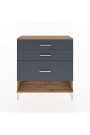 Arges Şifonyer 3 Çekmeceli 88x30x96 Çam-Antrasit