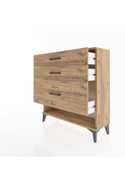 Arges Şifonyer 3 Çekmeceli 88x30x96 Çam-Çam