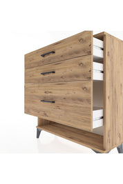 Arges Şifonyer 3 Çekmeceli 88x30x96 Çam-Çam