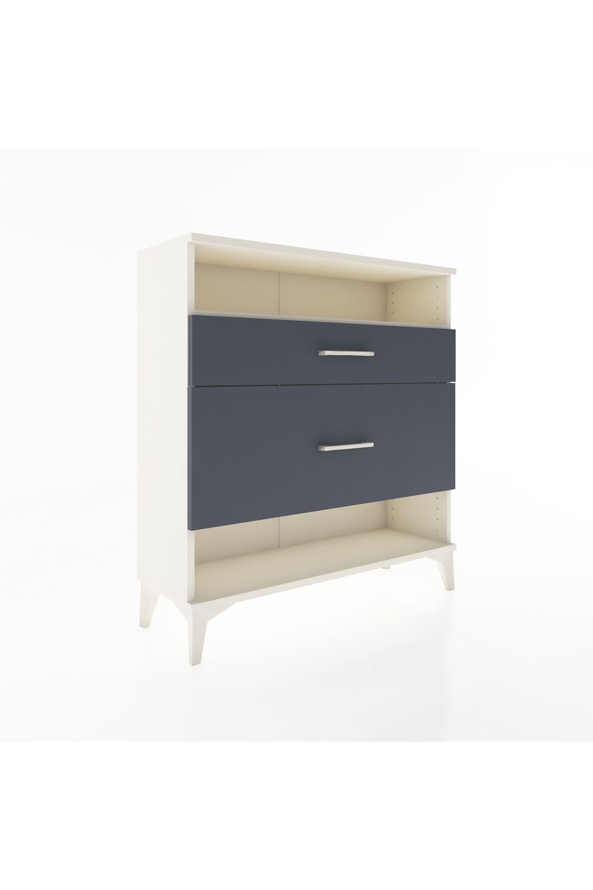 Arges Şifonyer Tek Raflı 2 Çekmeceli 88x30x96 Aytaşı-Antrasit