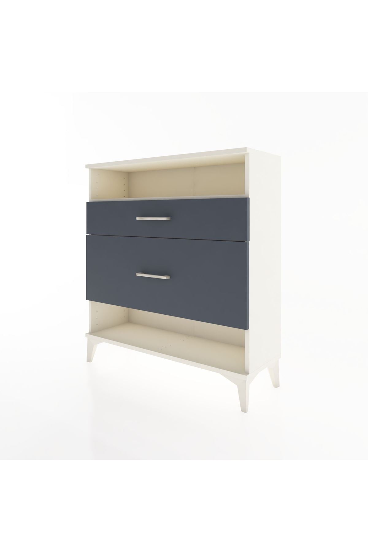 Arges Şifonyer Tek Raflı 2 Çekmeceli 88x30x96 Aytaşı-Antrasit