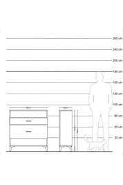 Arges Şifonyer Tek Raflı 2 Çekmeceli 88x30x96 Antrasit-Aytaşı