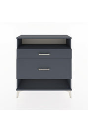 Arges Şifonyer Tek Raflı 2 Çekmeceli 88x30x96 Antrasit-Antrasit