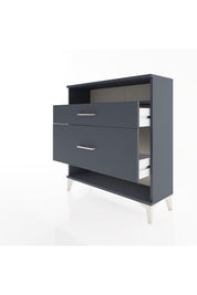 Arges Şifonyer Tek Raflı 2 Çekmeceli 88x30x96 Antrasit-Antrasit