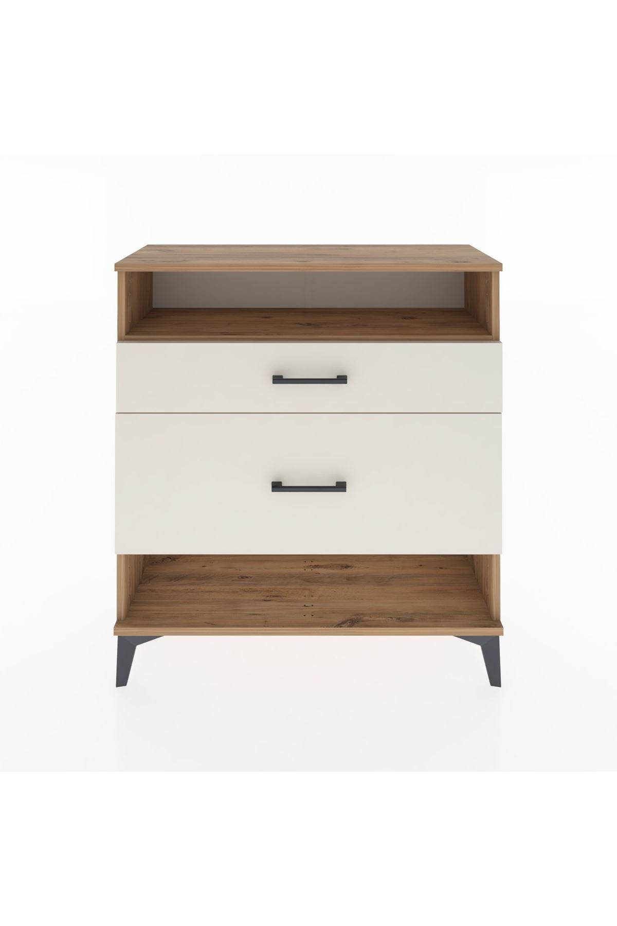 Arges Şifonyer Tek Raflı 2 Çekmeceli 88x30x96 Çam-Aytaşı