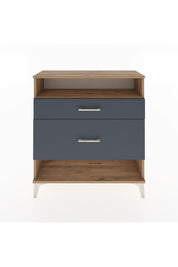 Arges Şifonyer Tek Raflı 2 Çekmeceli 88x30x96 Çam-Antrasit