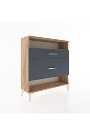 Arges Şifonyer Tek Raflı 2 Çekmeceli 88x30x96 Çam-Antrasit