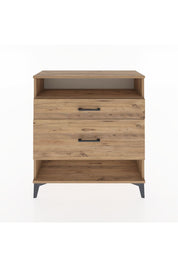 Arges Şifonyer Tek Raflı 2 Çekmeceli 88x30x96 Çam-Çam