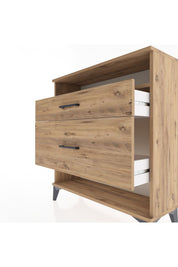 Arges Şifonyer Tek Raflı 2 Çekmeceli 88x30x96 Çam-Çam