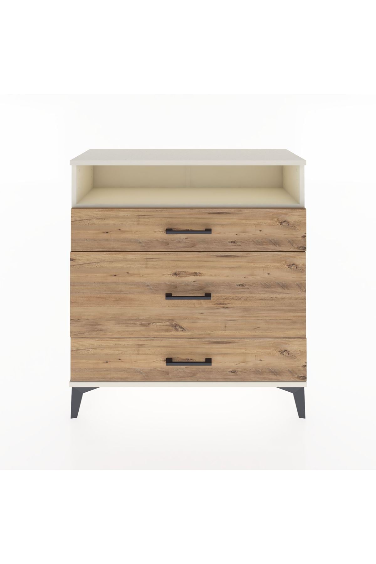 Arges Şifonyer Tek Raflı 3 Çekmeceli 88x30x96 Aytaşı-Çam