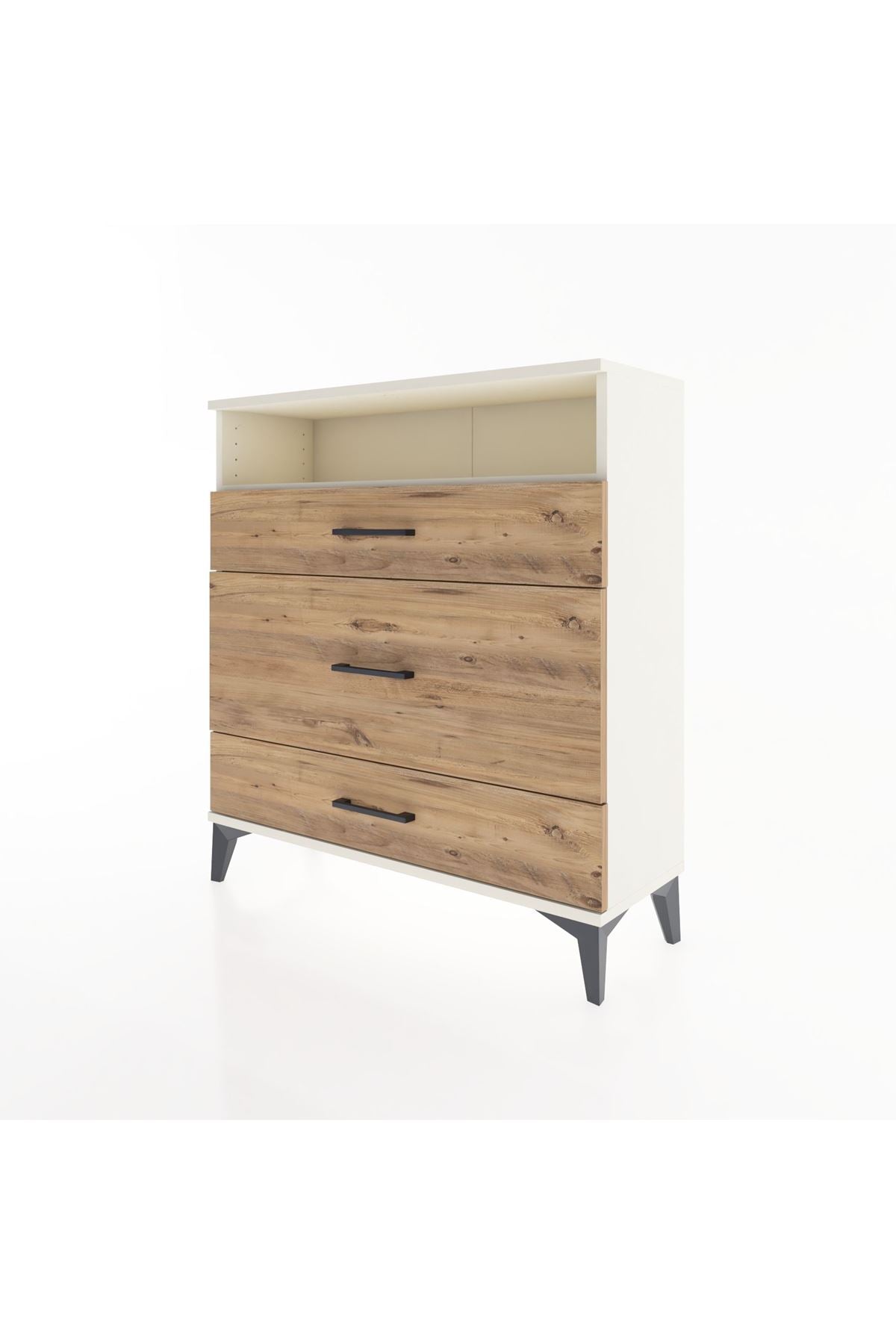 Arges Şifonyer Tek Raflı 3 Çekmeceli 88x30x96 Aytaşı-Çam