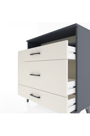 Arges Şifonyer Tek Raflı 3 Çekmeceli 88x30x96 Antrasit-Aytaşı