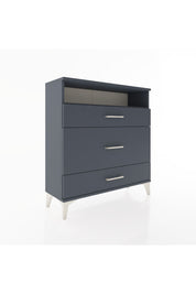 Arges Şifonyer Tek Raflı 3 Çekmeceli 88x30x96 Antrasit-Antrasit
