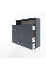 Arges Şifonyer Tek Raflı 3 Çekmeceli 88x30x96 Antrasit-Antrasit