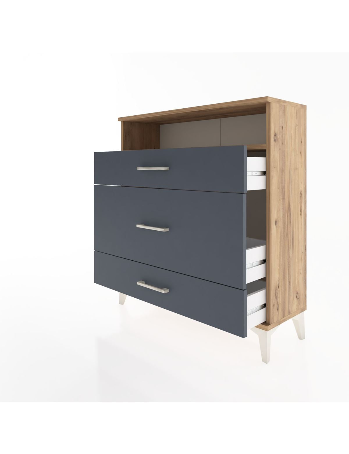 Arges Şifonyer Tek Raflı 3 Çekmeceli 88x30x96 - S04M020V8A