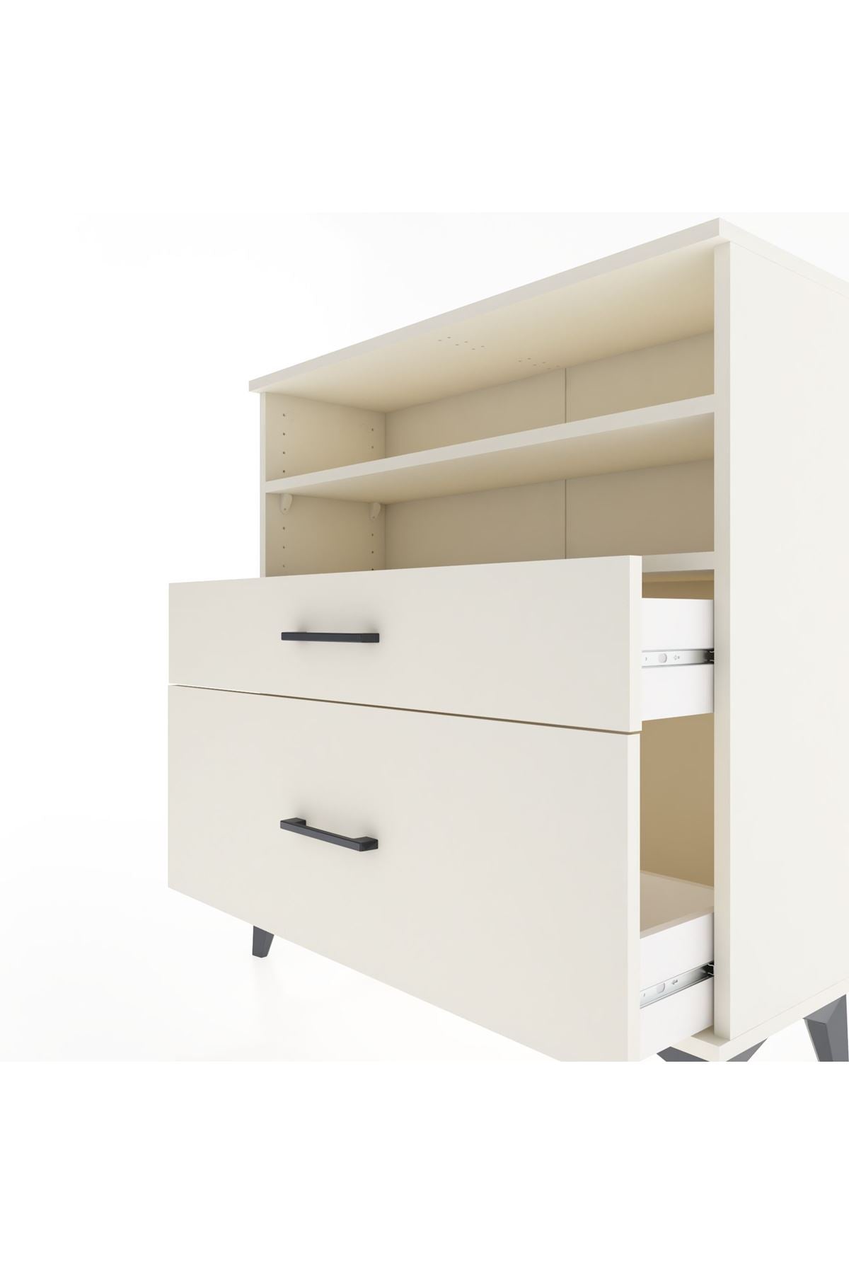 Arges Şifonyer 2 Raflı 2 Çekmeceli 88x30x96 Aytaşı-Aytaşı