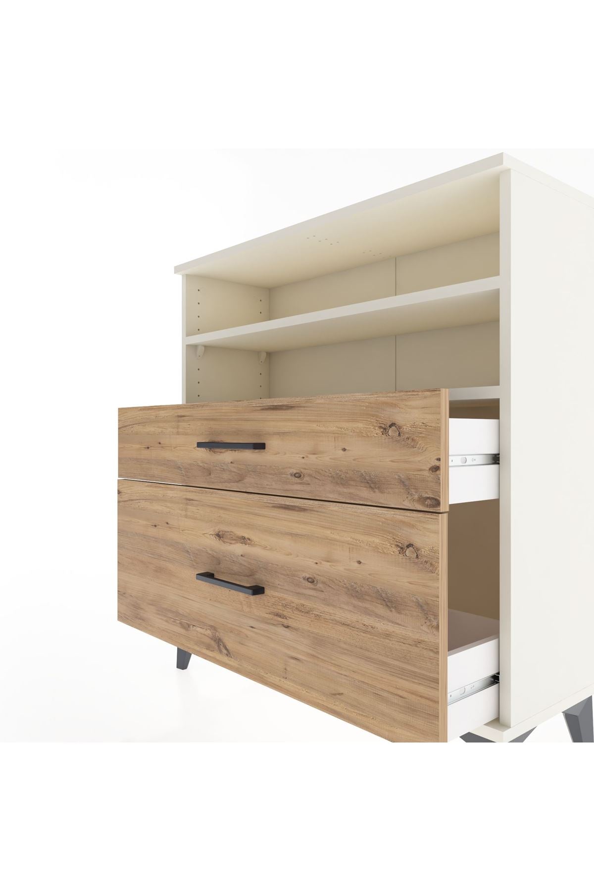 Arges Şifonyer 2 Raflı 2 Çekmeceli 88x30x96 Aytaşı-Çam