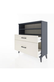 Arges Şifonyer 2 Raflı 2 Çekmeceli 88x30x96 Antrasit-Aytaşı