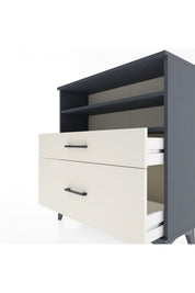 Arges Şifonyer 2 Raflı 2 Çekmeceli 88x30x96 Antrasit-Aytaşı