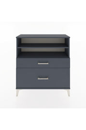 Arges Şifonyer 2 Raflı 2 Çekmeceli 88x30x96 Antrasit-Antrasit