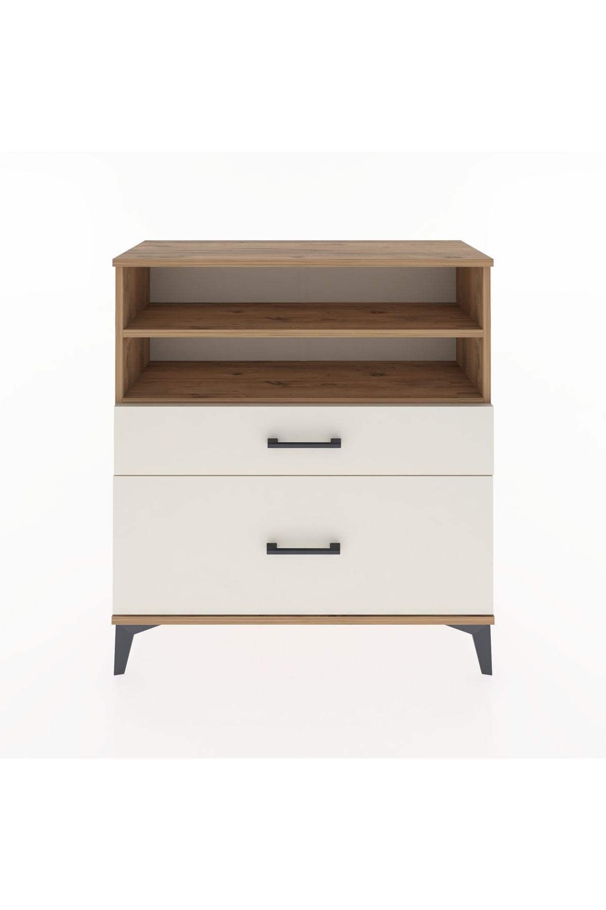 Arges Şifonyer 2 Raflı 2 Çekmeceli 88x30x96 Çam-Aytaşı