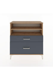 Arges Şifonyer 2 Raflı 2 Çekmeceli 88x30x96 Çam-Antrasit