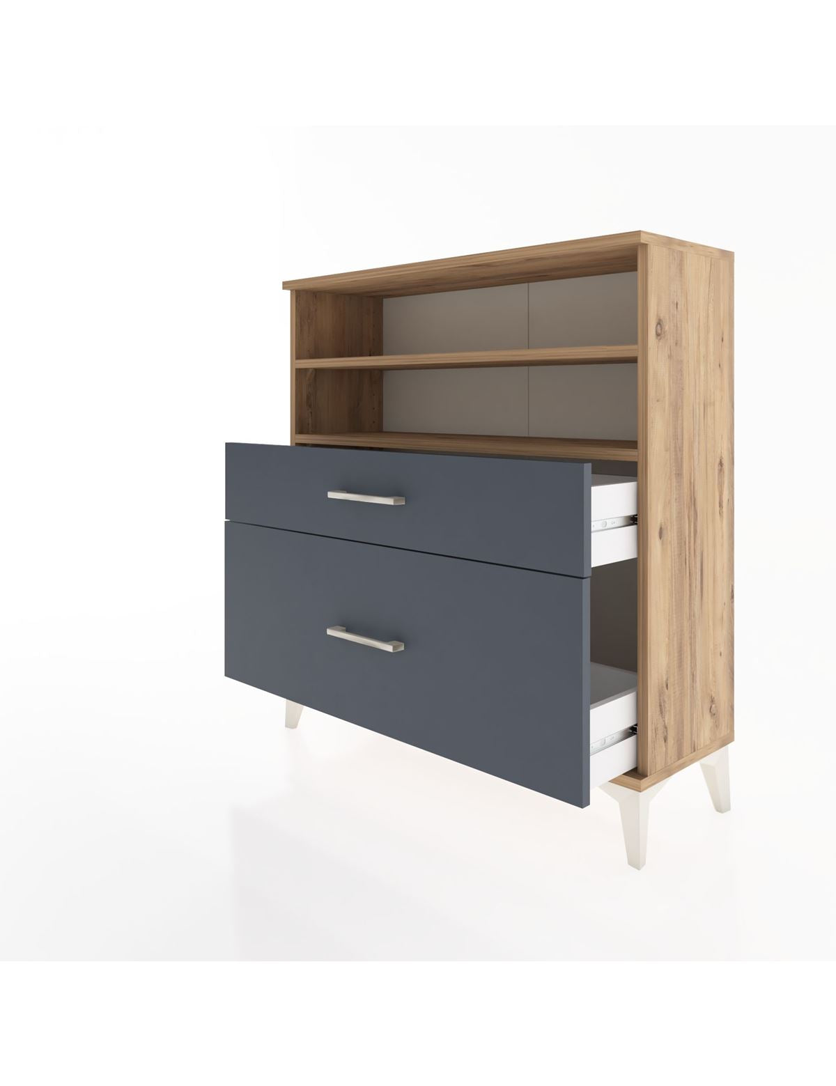 Arges Şifonyer 2 Raflı 2 Çekmeceli 88x30x96 - S04M021V8A
