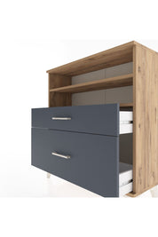 Arges Şifonyer 2 Raflı 2 Çekmeceli 88x30x96 Çam-Antrasit