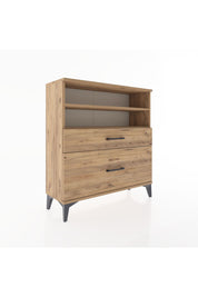 Arges Şifonyer 2 Raflı 2 Çekmeceli 88x30x96 Çam-Çam