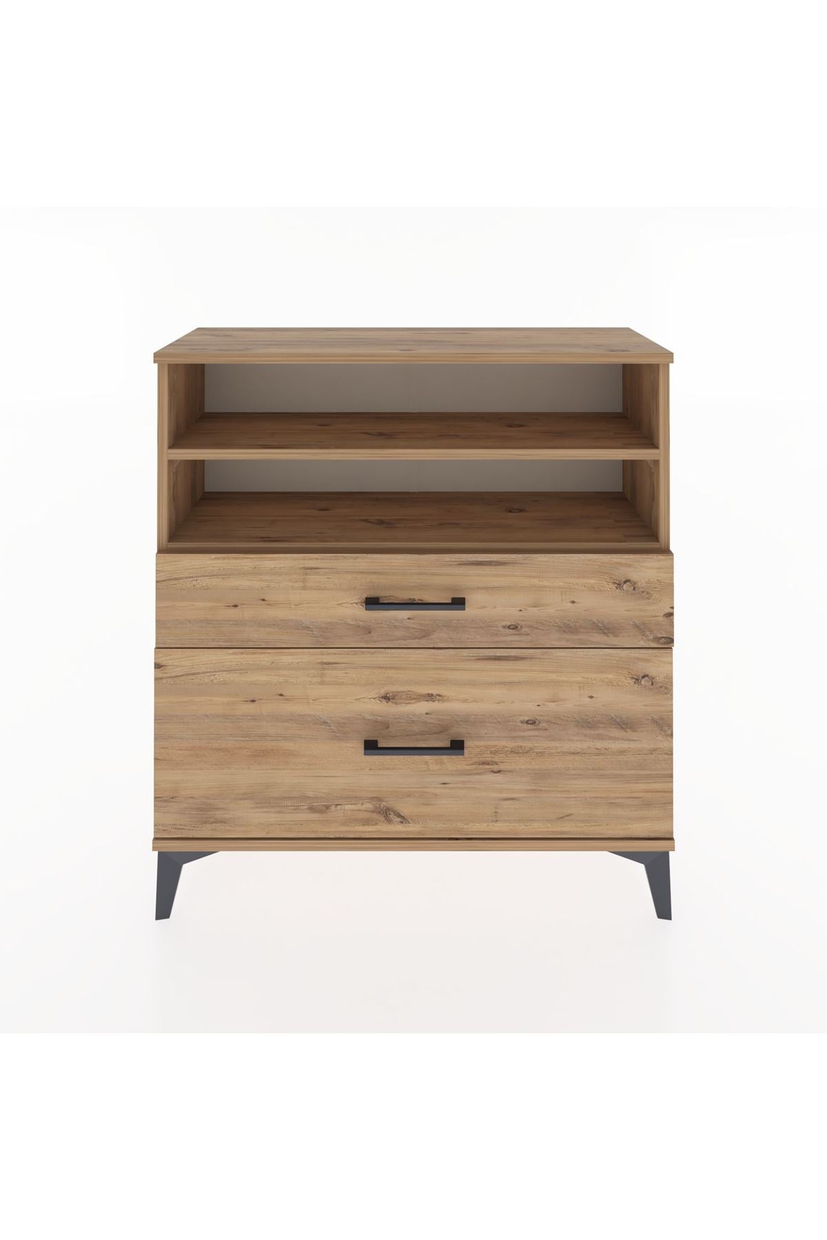 Arges Şifonyer 2 Raflı 2 Çekmeceli 88x30x96 Çam-Çam