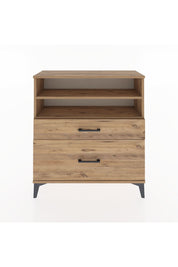 Arges Şifonyer 2 Raflı 2 Çekmeceli 88x30x96 Çam-Çam