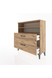 Arges Şifonyer 2 Raflı 2 Çekmeceli 88x30x96 Çam-Çam